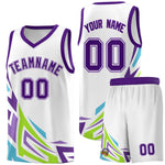 Custom White Gradient Graffiti Pattern Sports Uniform Basketball Jersey | BuyFootballJersey