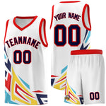Custom White Gradient Graffiti Pattern Sports Uniform Basketball Jersey | BuyFootballJersey