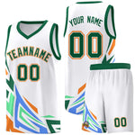 Custom White Gradient Graffiti Pattern Sports Uniform Basketball Jersey | BuyFootballJersey