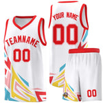 Custom White Gradient Graffiti Pattern Sports Uniform Basketball Jersey | BuyFootballJersey