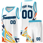Custom White Gradient Graffiti Pattern Sports Uniform Basketball Jersey | BuyFootballJersey