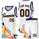 Custom White Gradient Graffiti Pattern Sports Uniform Basketball Jersey | BuyFootballJersey