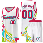 Custom White Gradient Graffiti Pattern Sports Uniform Basketball Jersey | BuyFootballJersey
