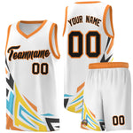 Custom White Gradient Graffiti Pattern Sports Uniform Basketball Jersey | BuyFootballJersey