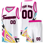 Custom White Gradient Graffiti Pattern Sports Uniform Basketball Jersey | BuyFootballJersey