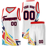 Custom White Gradient Graffiti Pattern Sports Uniform Basketball Jersey | BuyFootballJersey