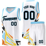Custom White Gradient Graffiti Pattern Sports Uniform Basketball Jersey | BuyFootballJersey