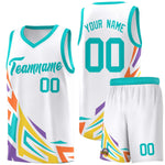 Custom White Gradient Graffiti Pattern Sports Uniform Basketball Jersey | BuyFootballJersey