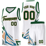 Custom White Gradient Graffiti Pattern Sports Uniform Basketball Jersey | BuyFootballJersey