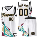Custom White Gradient Graffiti Pattern Sports Uniform Basketball Jersey | BuyFootballJersey