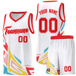 Custom White Gradient Graffiti Pattern Sports Uniform Basketball Jersey | BuyFootballJersey