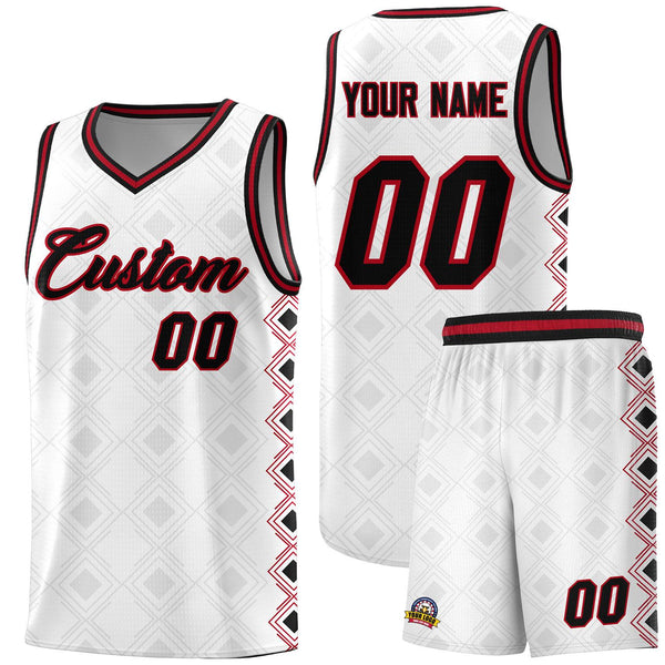 Custom White Side Blocks Sports Uniform Basketball Jersey | BuyFootballJersey
