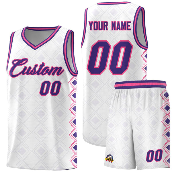 Custom White Side Blocks Sports Uniform Basketball Jersey | BuyFootballJersey
