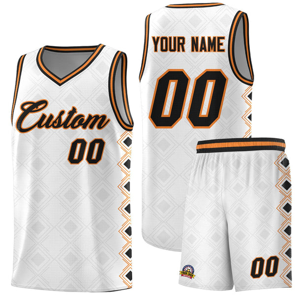 Custom White Side Blocks Sports Uniform Basketball Jersey | BuyFootballJersey