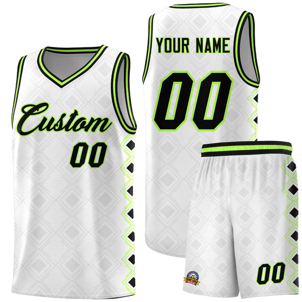 Custom White Side Blocks Sports Uniform Basketball Jersey | BuyFootballJersey