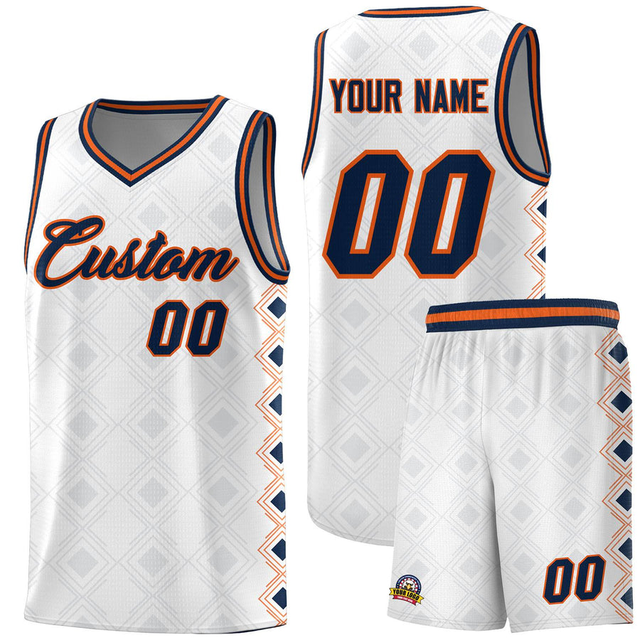 Custom White Side Blocks Sports Uniform Basketball Jersey | BuyFootballJersey