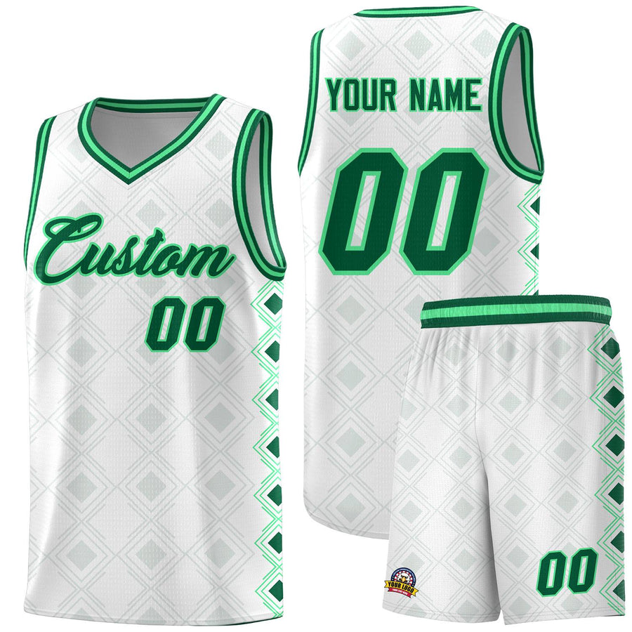 Custom White Side Blocks Sports Uniform Basketball Jersey | BuyFootballJersey