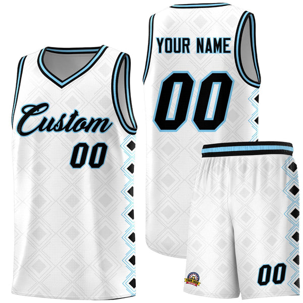 Custom White Side Blocks Sports Uniform Basketball Jersey | BuyFootballJersey