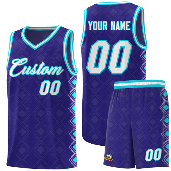 Custom Royal Side Blocks Sports Uniform Basketball Jersey | BuyFootballJersey