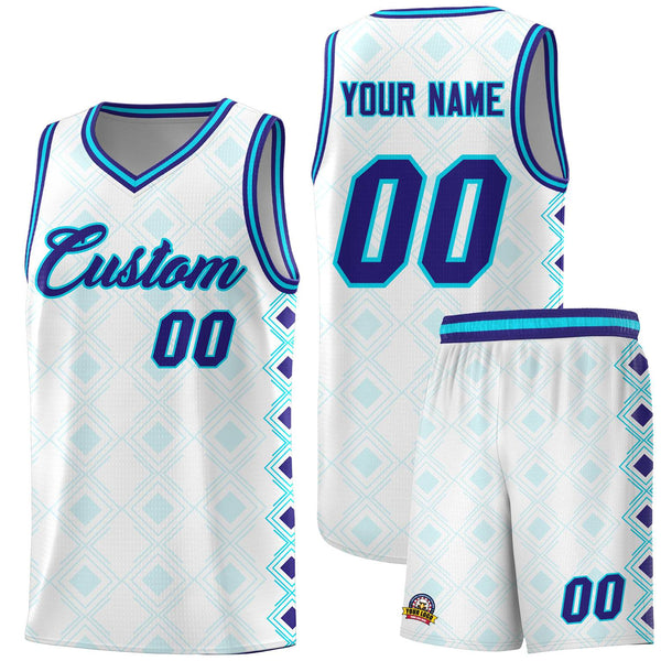 Custom White Side Blocks Sports Uniform Basketball Jersey | BuyFootballJersey