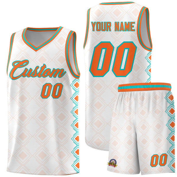 Custom White Side Blocks Sports Uniform Basketball Jersey | BuyFootballJersey