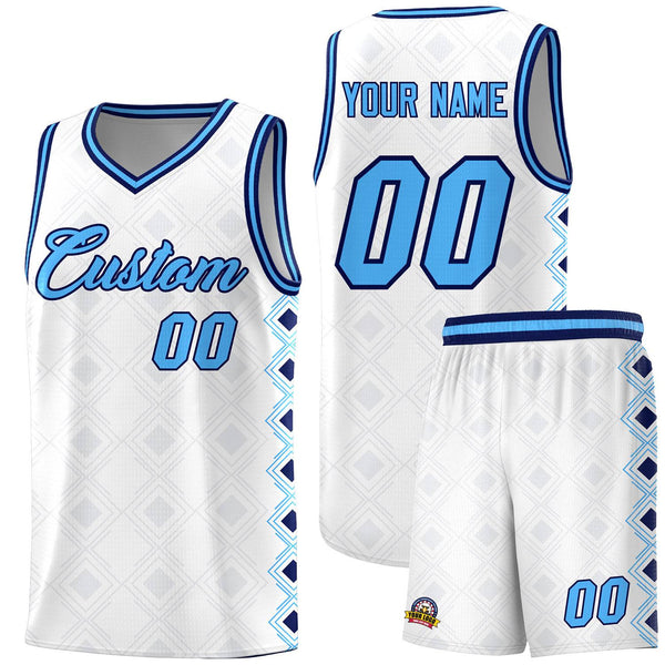 Custom White Side Blocks Sports Uniform Basketball Jersey | BuyFootballJersey