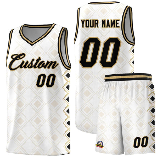 Custom White Side Blocks Sports Uniform Basketball Jersey | BuyFootballJersey