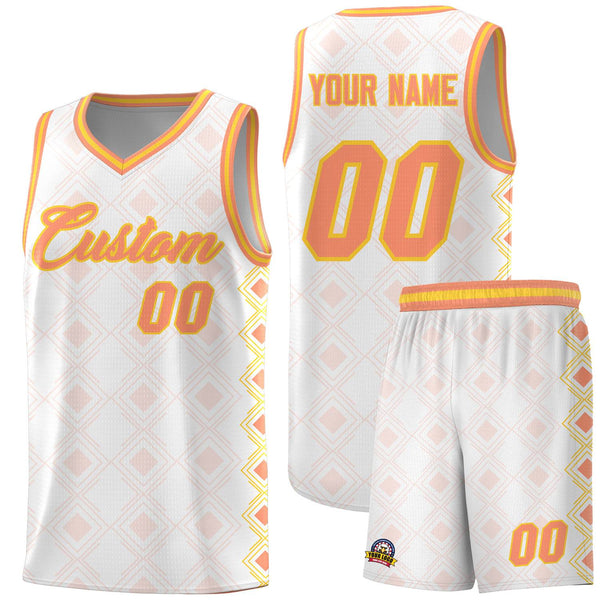 Custom White Side Blocks Sports Uniform Basketball Jersey | BuyFootballJersey