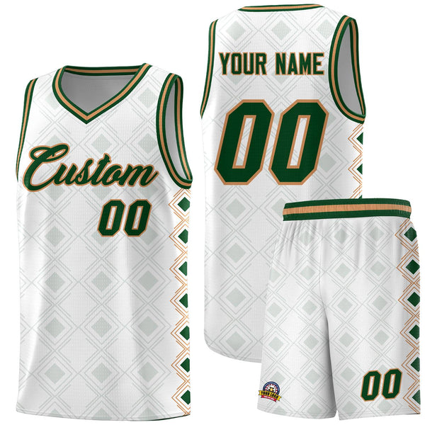 Custom White Side Blocks Sports Uniform Basketball Jersey | BuyFootballJersey