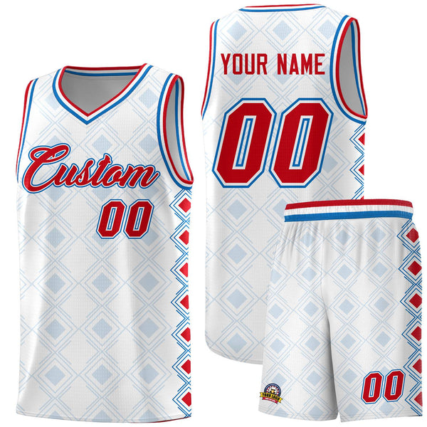 Custom White Side Blocks Sports Uniform Basketball Jersey | BuyFootballJersey