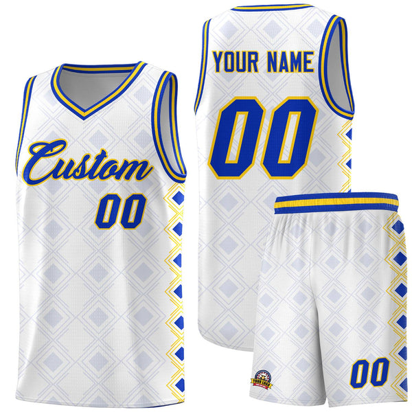 Custom White Side Blocks Sports Uniform Basketball Jersey | BuyFootballJersey
