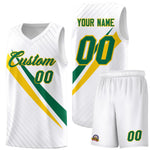 Custom White Diagonal Pinstripe Pattern Color Block Sports Uniform Basketball Jersey | BuyFootballJersey