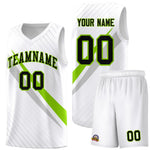 Custom White Diagonal Pinstripe Pattern Color Block Sports Uniform Basketball Jersey | BuyFootballJersey