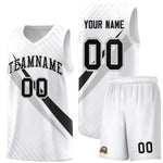 Custom White Diagonal Pinstripe Pattern Color Block Sports Uniform Basketball Jersey | BuyFootballJersey