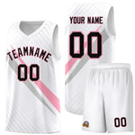 Custom White Diagonal Pinstripe Pattern Color Block Sports Uniform Basketball Jersey | BuyFootballJersey