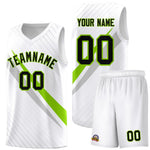 Custom White Diagonal Pinstripe Pattern Color Block Sports Uniform Basketball Jersey | BuyFootballJersey