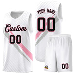 Custom White Diagonal Pinstripe Pattern Color Block Sports Uniform Basketball Jersey | BuyFootballJersey