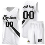 Custom White Diagonal Pinstripe Pattern Color Block Sports Uniform Basketball Jersey | BuyFootballJersey