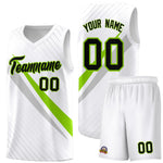 Custom White Diagonal Pinstripe Pattern Color Block Sports Uniform Basketball Jersey | BuyFootballJersey