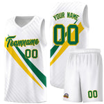 Custom White Diagonal Pinstripe Pattern Color Block Sports Uniform Basketball Jersey | BuyFootballJersey