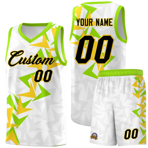 Custom White Boomerang Pattern Sets Basketball Jersey | BuyFootballJersey