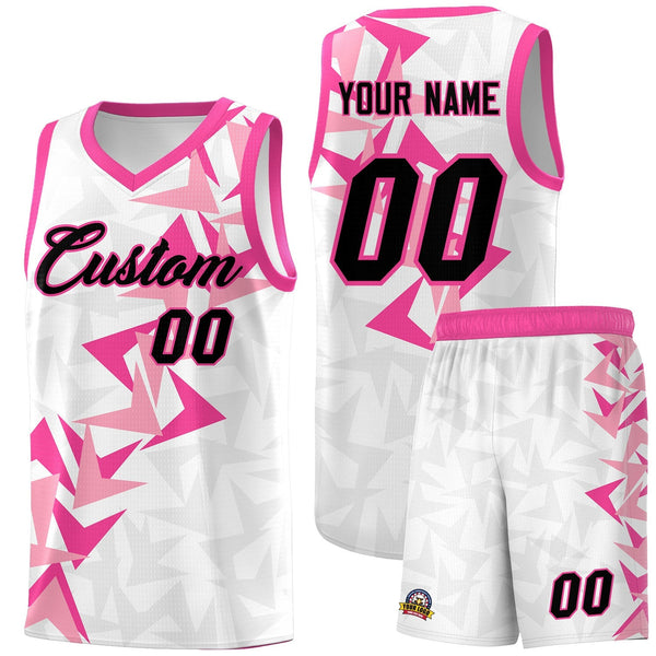 Custom White Boomerang Pattern Sets Basketball Jersey | BuyFootballJersey