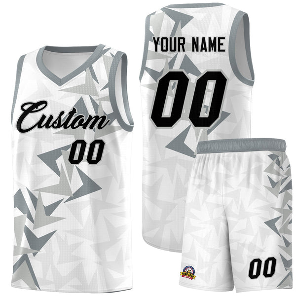 Custom White Boomerang Pattern Sets Basketball Jersey | BuyFootballJersey