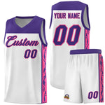 Custom White Side Pattern Sports Uniform Basketball Jersey | BuyFootballJersey