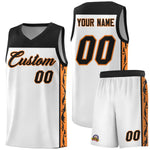Custom White Side Pattern Sports Uniform Basketball Jersey | BuyFootballJersey
