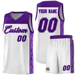 Custom White Side Pattern Sports Uniform Basketball Jersey | BuyFootballJersey