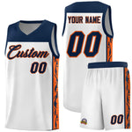 Custom White Side Pattern Sports Uniform Basketball Jersey | BuyFootballJersey