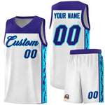 Custom White Side Pattern Sports Uniform Basketball Jersey | BuyFootballJersey