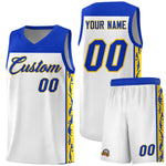 Custom White Side Pattern Sports Uniform Basketball Jersey | BuyFootballJersey