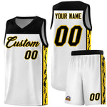 Custom White Side Pattern Sports Uniform Basketball Jersey | BuyFootballJersey